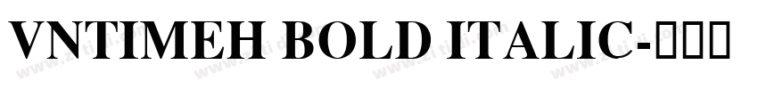 VnTimeH Bold Italic字体转换